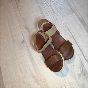 MIA Brown and Tan Sandals